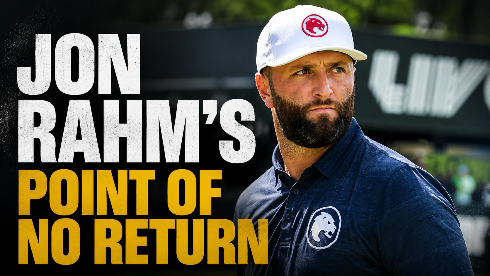 Jon Rahm plays an approach shot. The Spanish golfer won the 2026 LIV Golf individual title but faces an uncertain future.