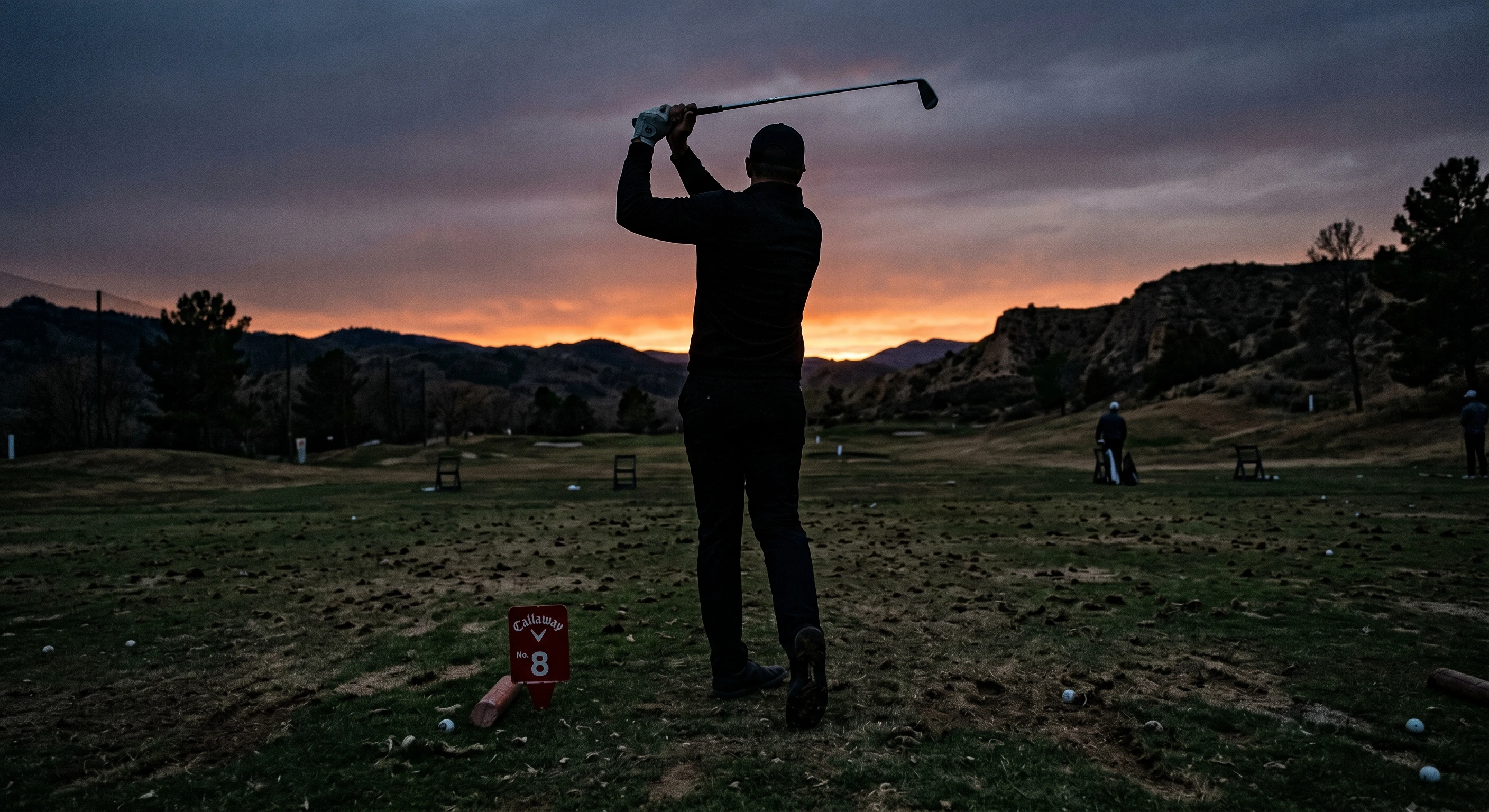 Golfer swinging over the top with out-to-in swing path