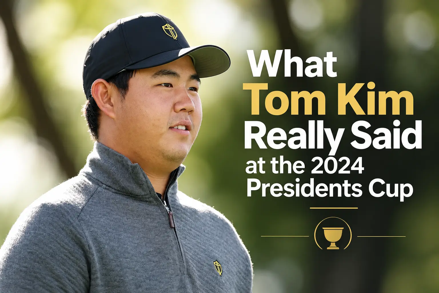 Tom Kim of the International Team during a Presidents Cup match