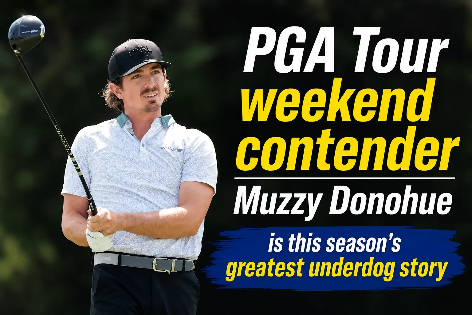 Muzzy Donohue celebrates after shooting an 8-under 63 in his PGA Tour debut at the 3M Open.
