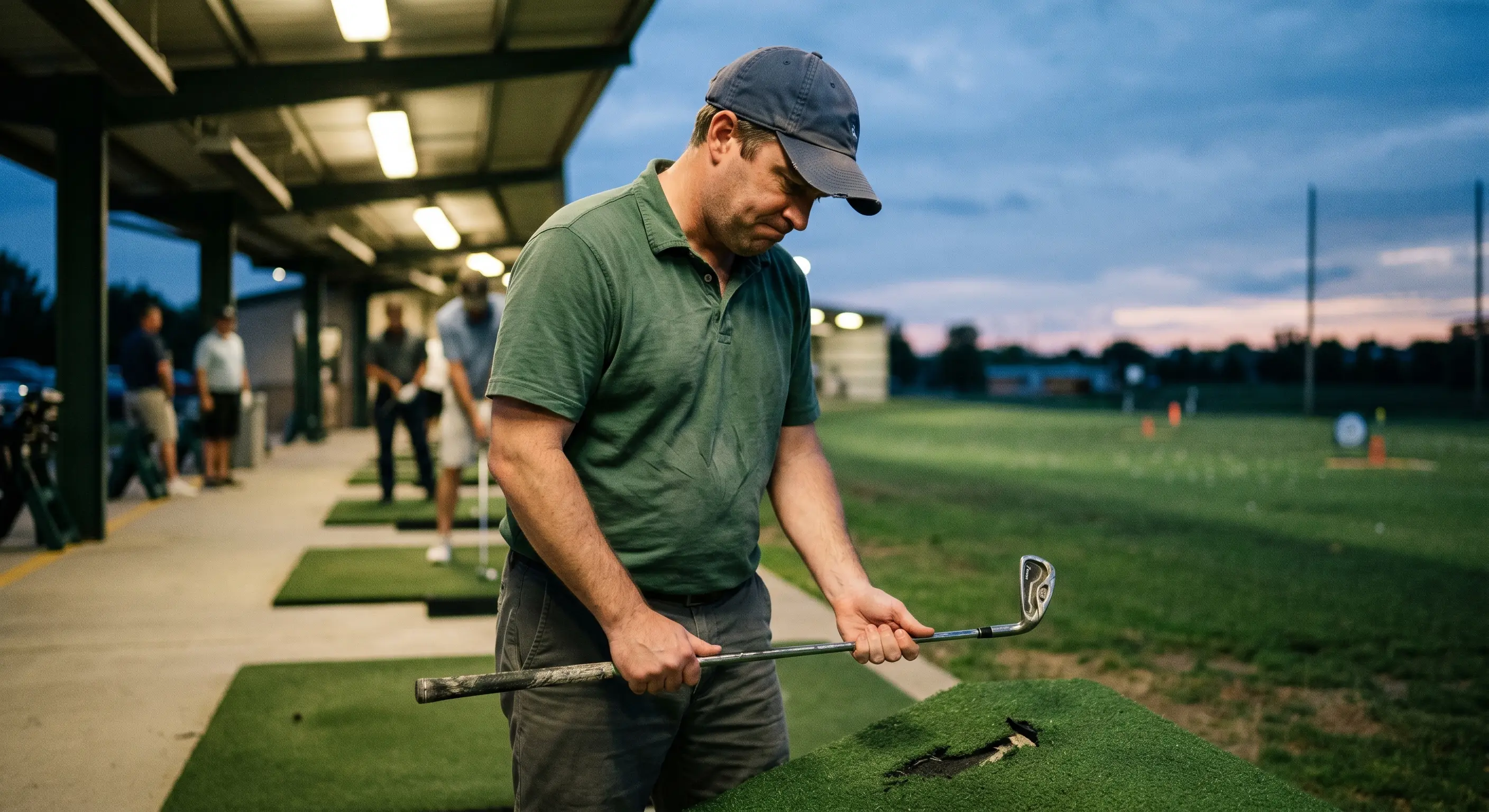 Raw Golf Mindset — Amateur golfer at driving range