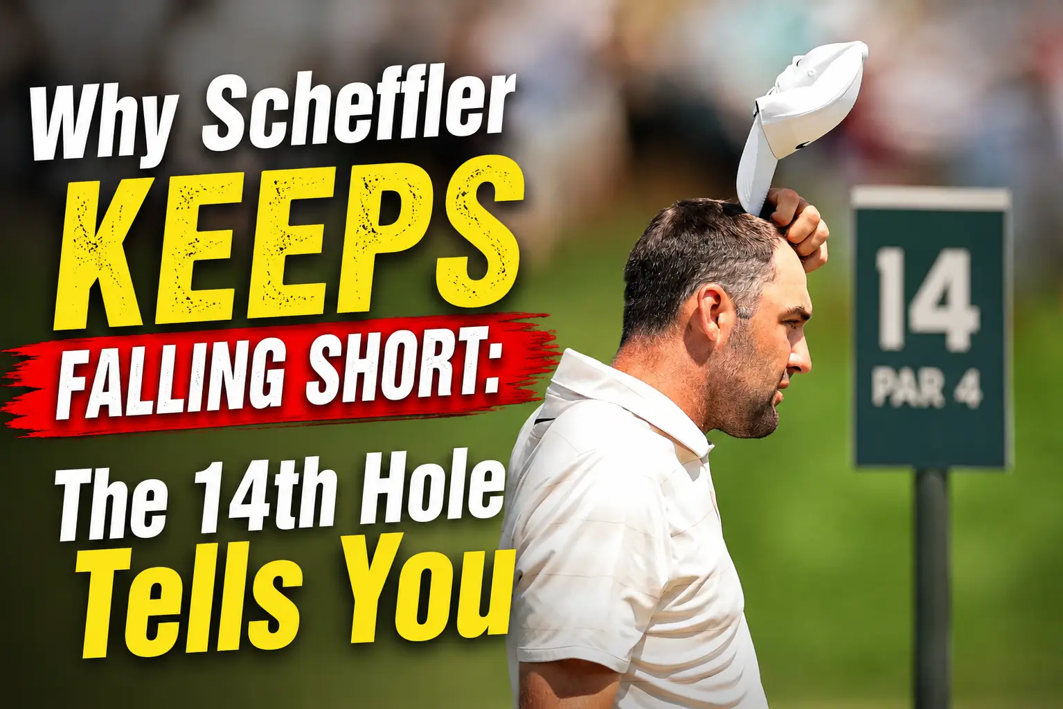 Scottie Scheffler reacts during round two of the 3M Open at TPC Twin Cities.