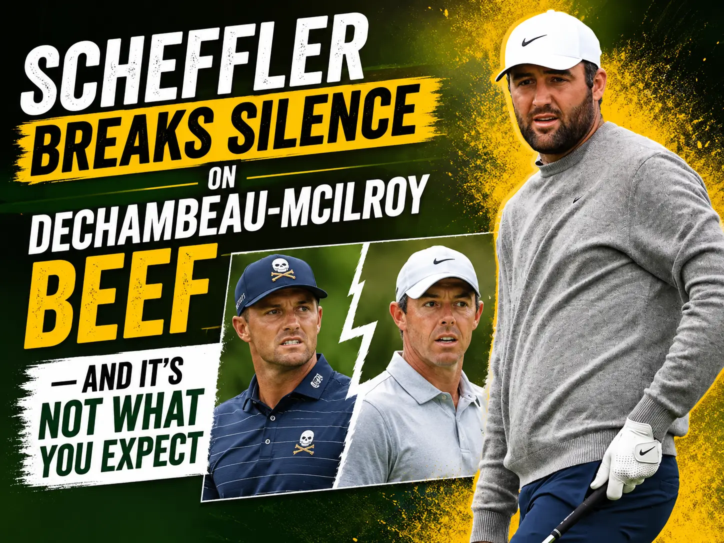 Scottie Scheffler addresses reporters ahead of the 3M Open regarding the Bryson DeChambeau Open Championship penalty controversy.