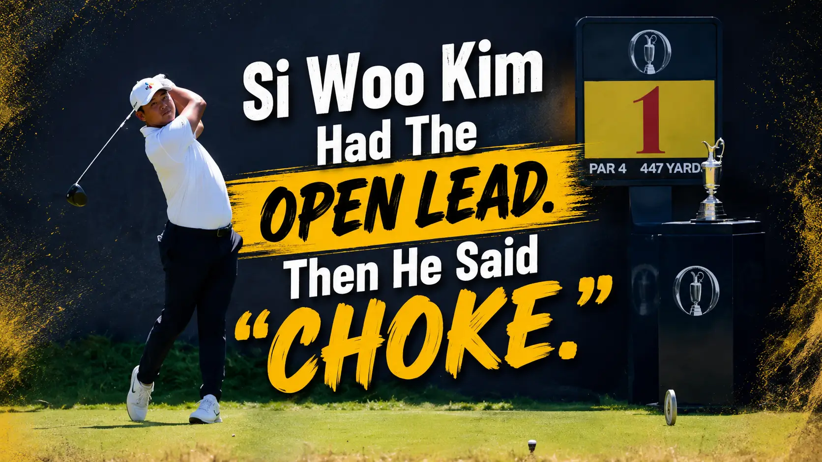 Si Woo Kim looking disappointed at 2026 Open Championship