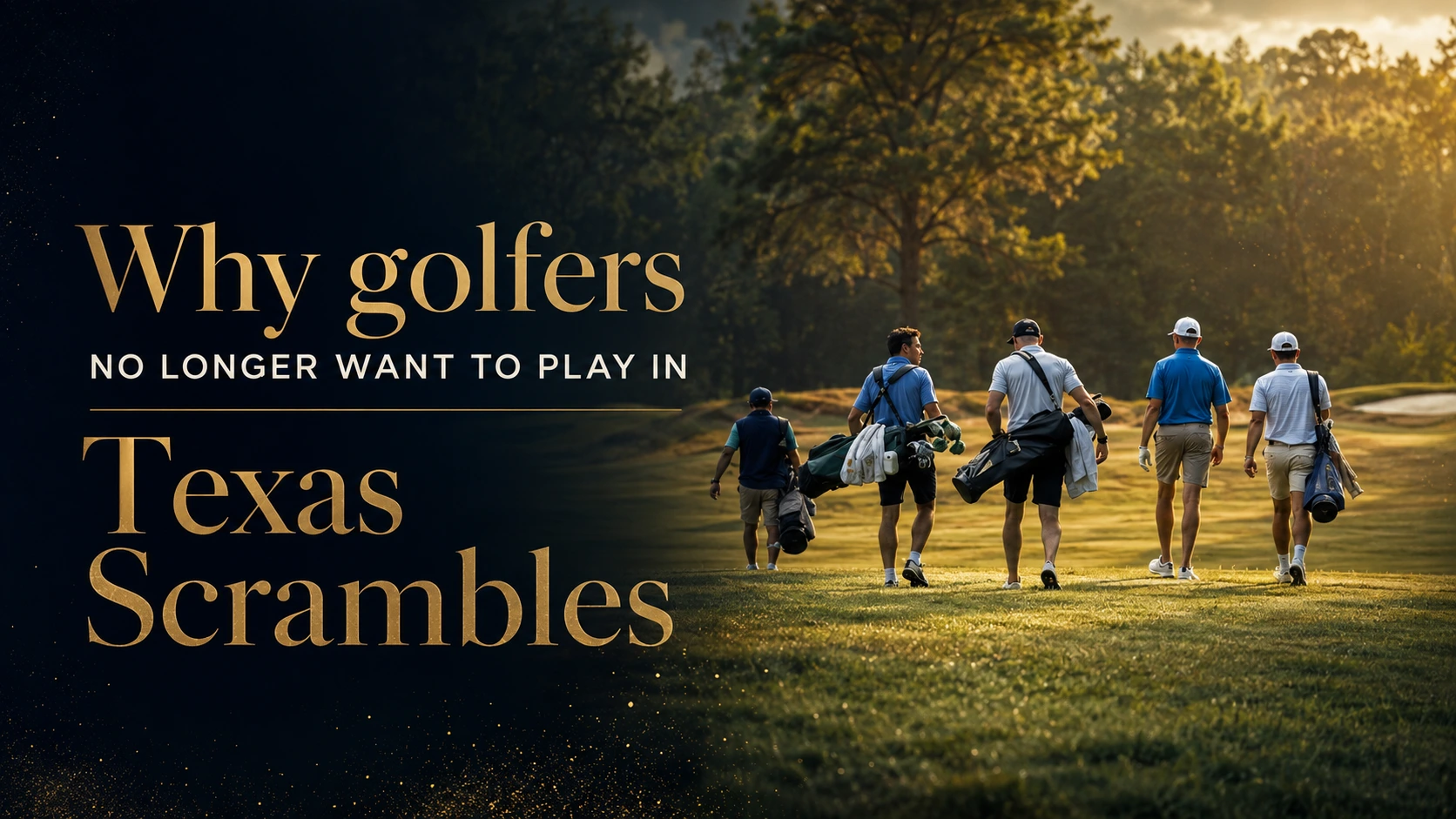 Golfers playing a Texas Scramble format at an amateur golf event.