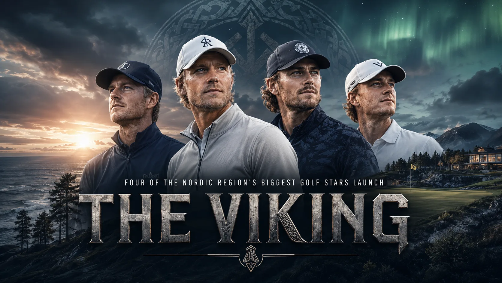 Viktor Hovland and the Højgaard twins competing in Nordic team golf.