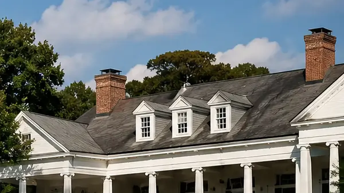The clubhouse at East Lake Golf Club during the 2026 Tour Championship.
