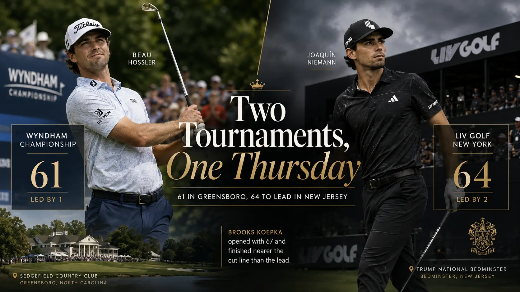 Sedgefield vs Bedminster Golf Tournament Thursday