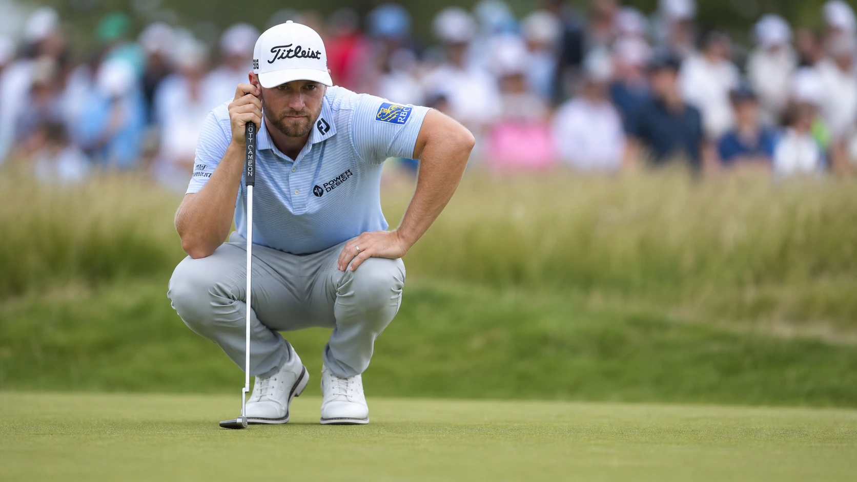Wyndham Clark leading the U.S. Open at Shinnecock